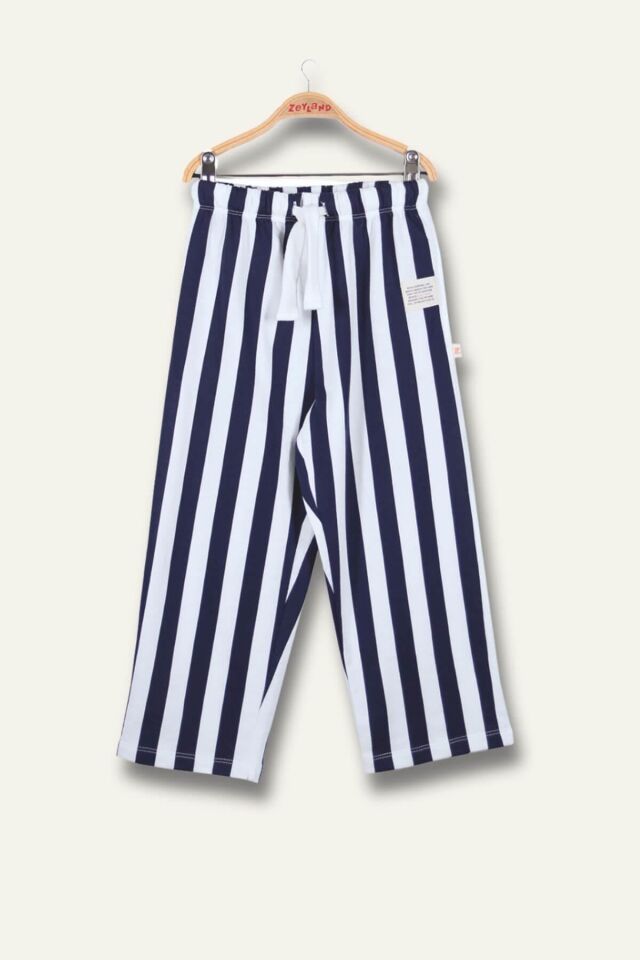 Unısex Çocuk Çizgili Pantolon