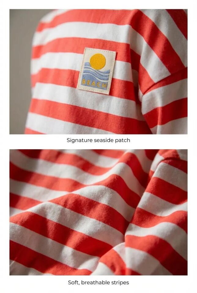 Unısex Çocuk Çizgili Sweat-Shirt