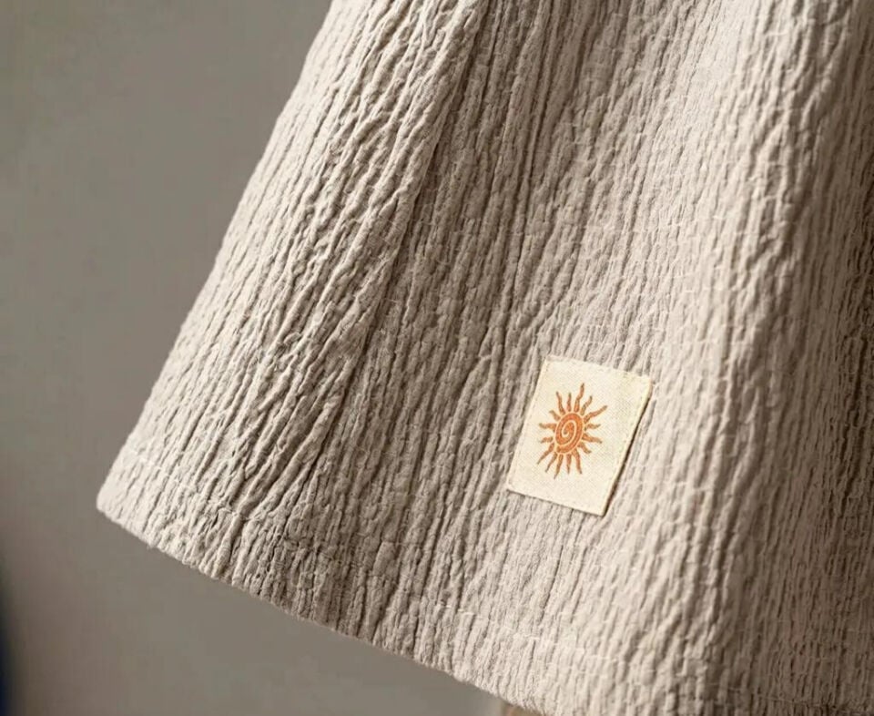 Kız Çocuk Çizgili Arkası Fiyonklu Gofre Elbise