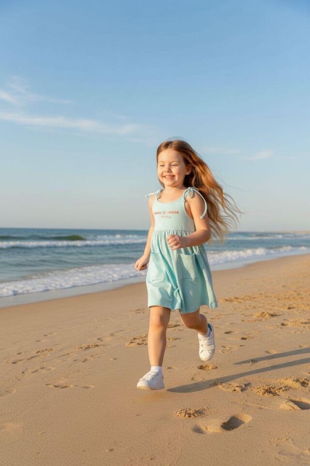 Kız Çocuk Askılı Penye Elbise