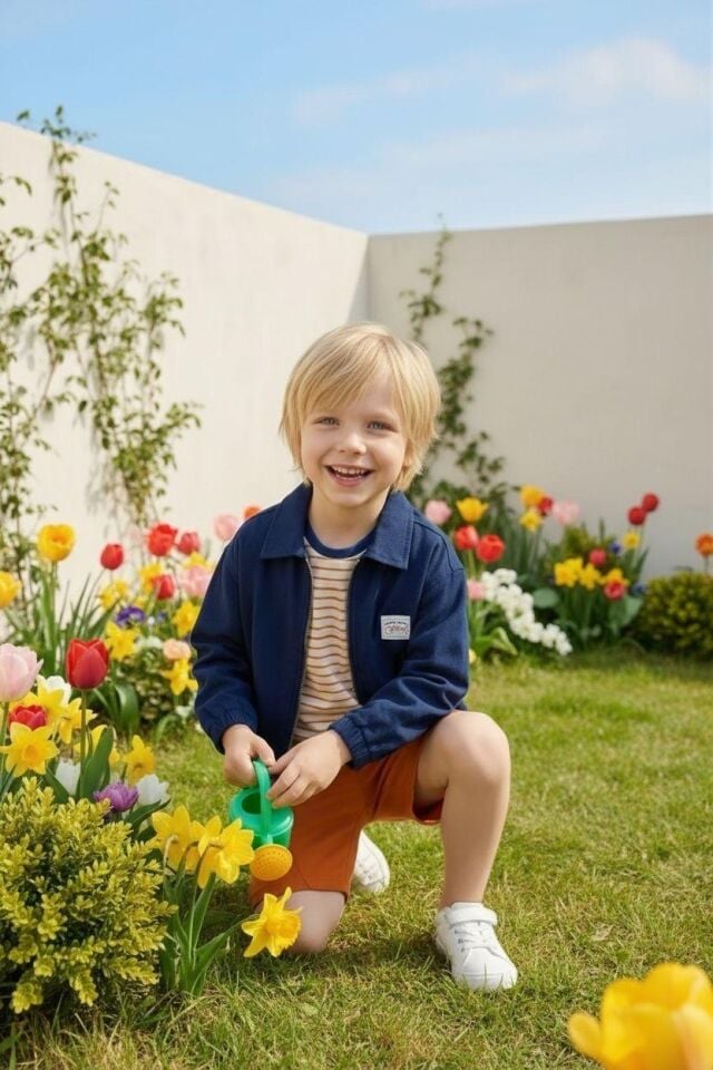 Erkek Çocuk Gabardin Ceket - Lacivert