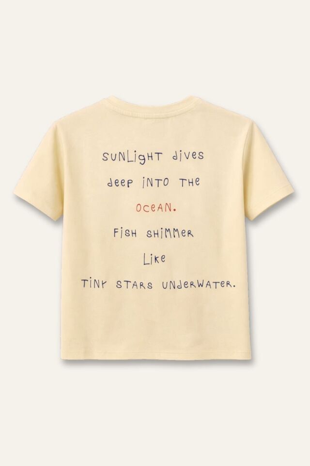 Erkek Çocuk Baskılı T-Shirt - Krem