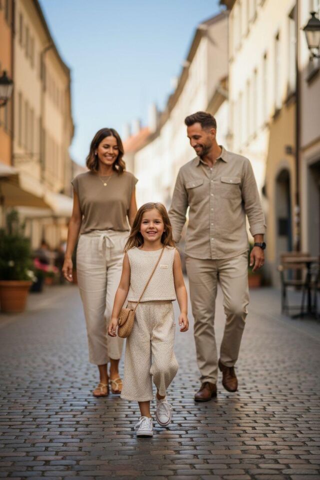 Kız Çocuk Çizgili Bluz Pantalon Takım