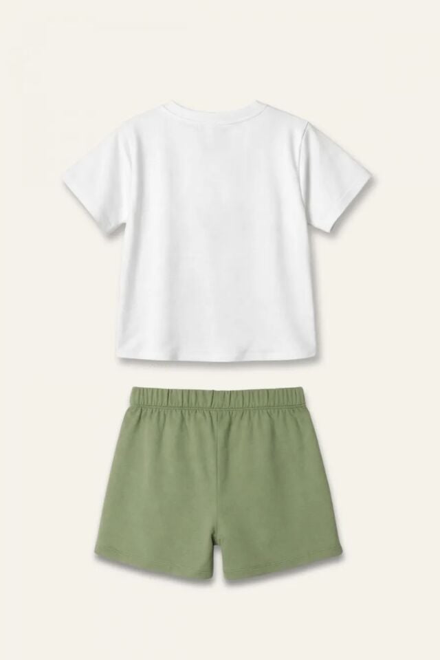 Erkek Çocuk Baskılı T-shirt ve Şort Takım